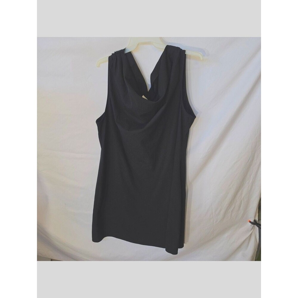 A New Day Black Cowl Neck Tank Top Sleeveless Blouse Size 2X Casual Basic Chic